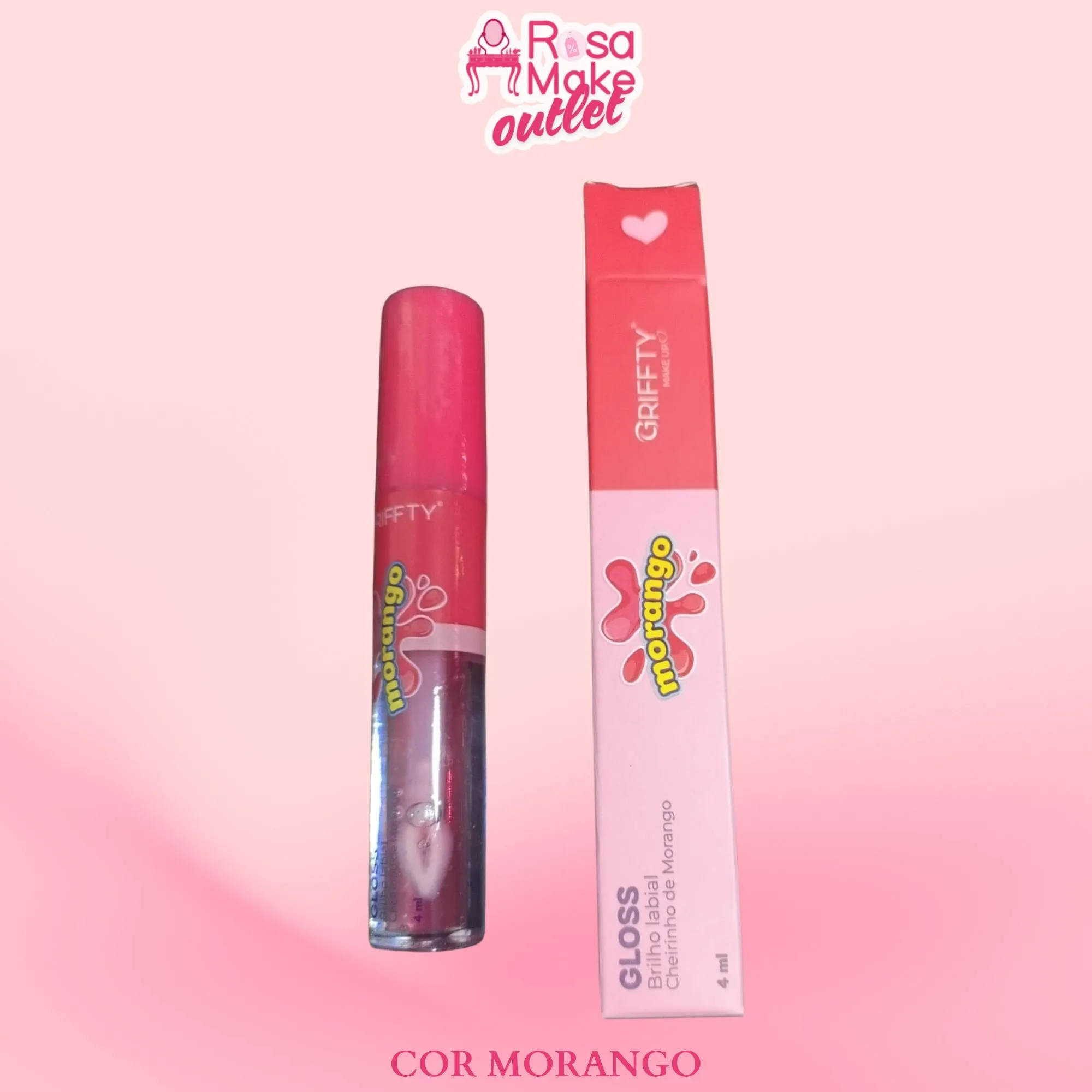 Gloss Brilho Labial de com Cheirinho de Frutas e Chiclete da Griffty